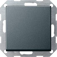 Переключатель самовозвратный без рамки Gira System55 1-кл. проходной 10А антрацит картинка